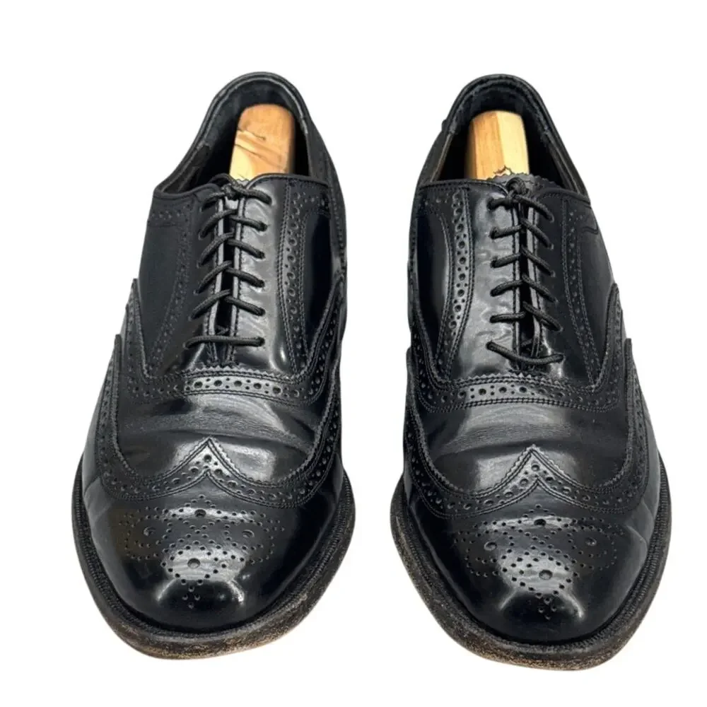 Florsheim Lexington Wingtip Black Patent Leather Lace Up Dress Oxford Men 7.5 E